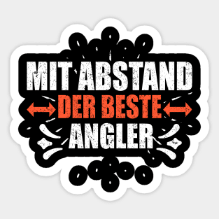 Mit Abstand Beste Angler Witziges Spruch Bleib Zuhause Sticker